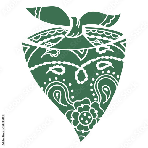 Wild west floral cowboy scarf cut out