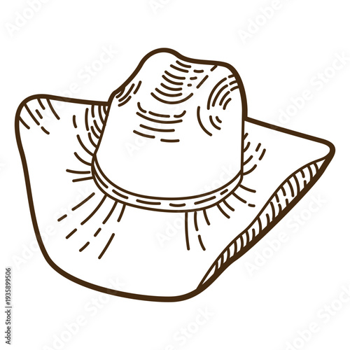 Wild west cowboy hat stroke