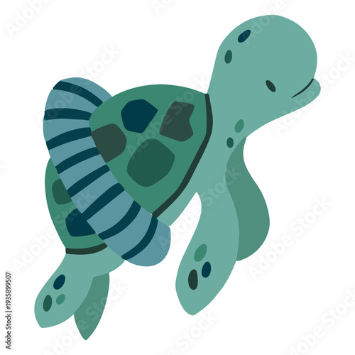 Turtle with tutu flat