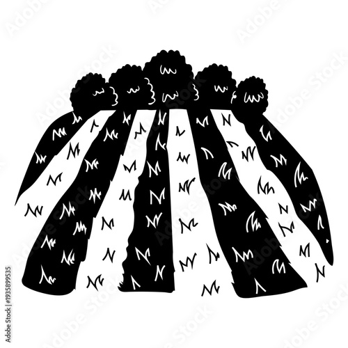 Agriculture crops cut out landscape