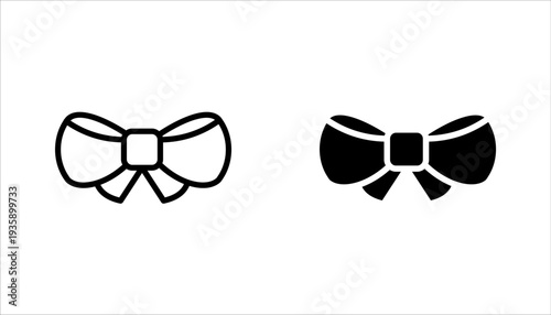 Bow tie icon set. Coloring book for children. vector illustration on white background