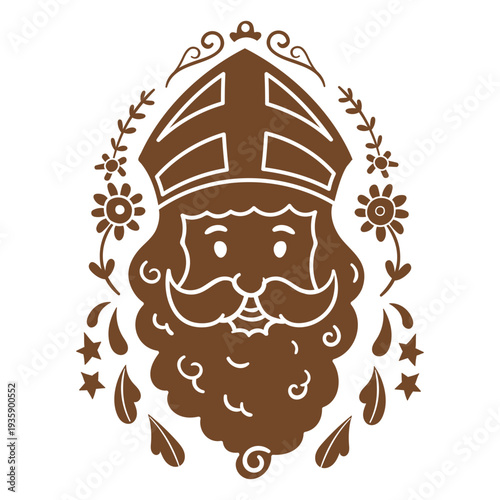 Santa cut out pope hat