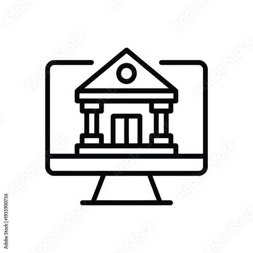 online banking icon sign vector, digital finance symbol, mobile payment app ui, secure transaction illustration, fintech and money transfer concept.