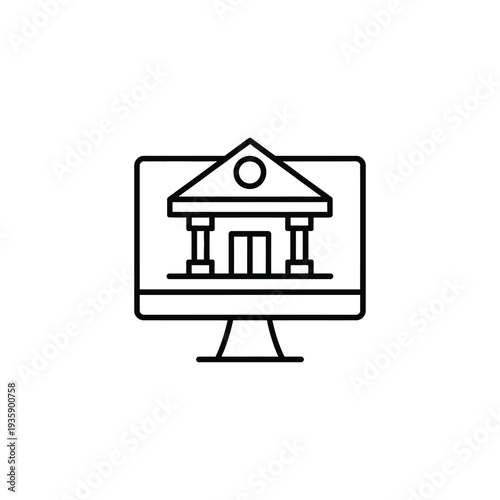 online banking icon sign vector, digital finance symbol, mobile payment app ui, secure transaction illustration, fintech and money transfer concept.