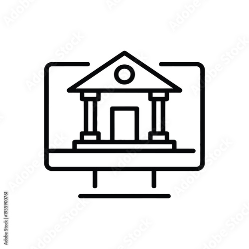 online banking icon sign vector, digital finance symbol, mobile payment app ui, secure transaction illustration, fintech and money transfer concept.