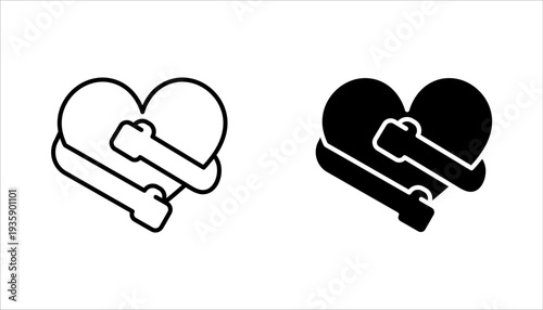 hug icon set, Lover, friendship, relationship icon set in thin line style, vector illustration on white background