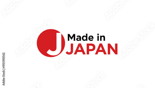 Made in Japan logo with red and black text on white background.