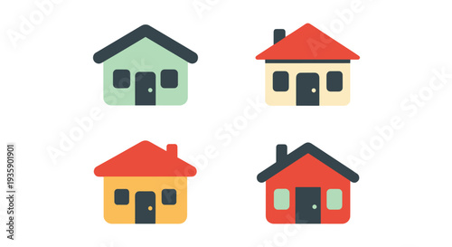 Temporary Housing shape color vector design