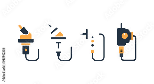 Test Probe Line art minimal modern color vector