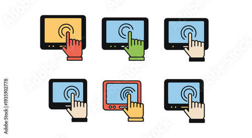 Touchscreen Panel Line art creative abstract smooth illustration