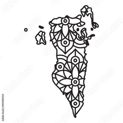 Bahrain Mandala Map