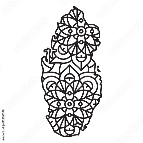 Qatar Mandala Map