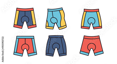 Cycling Shorts Line art vector minimal abstract clean illustration