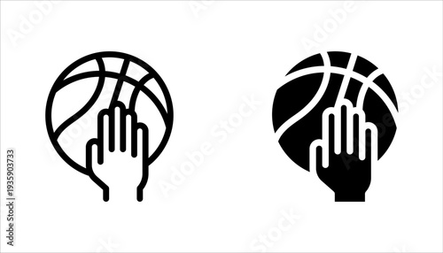 Basketball icon set. Basketball logo vector icon on white background