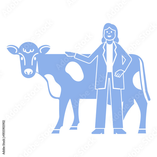 Veterinarian health cow animal people