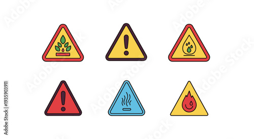 Toxic Warning Line art vector creative smooth abstract
