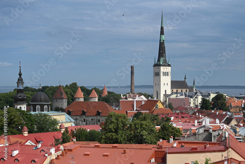 The Old Town of Tallinn. Tallinn cytiscape. Panorama of Tallinn, Estonia.