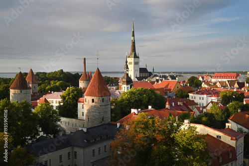 The Old Town of Tallinn. Tallinn cytiscape. Panorama of Tallinn, Estonia.