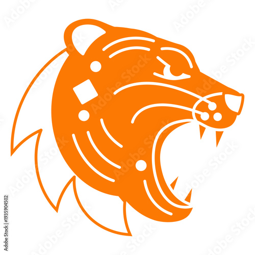 Tiger cut out head