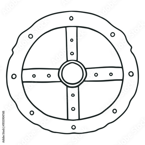 Antique shield stroke style