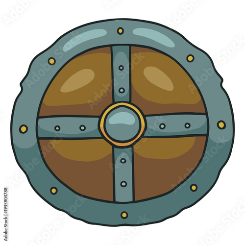 Brown shield semi flat