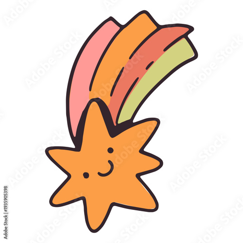 Self esteem star rainbow cute icon