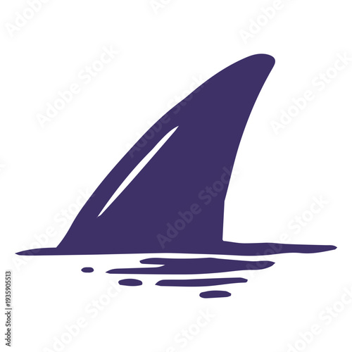 Shark fin at the beach