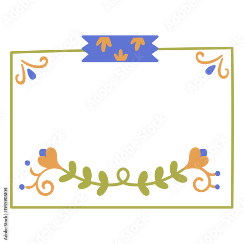 Paper and cardboard with nature motifs for jotting notes