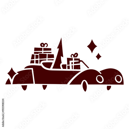 Car-bound yuletide tree mover