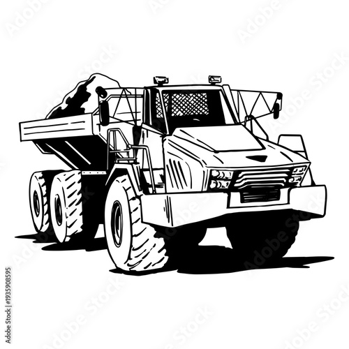 Dump truck for stones transportation