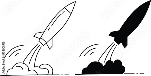 Dynamic launch of an iconic space rocket missile illustrating ambitious progress and innovation for future endeavors