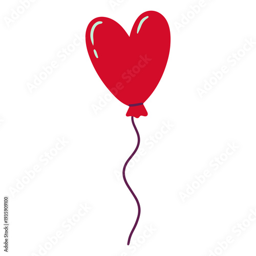 Red heart shaped balloon