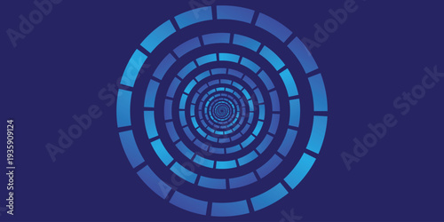Wallpaper Mural Background Pattern circle stripes dotted radial Gradient blue. Technology motif template Torontodigital.ca