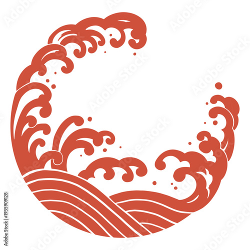 Japanese wave in a circle