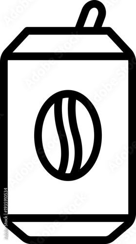 Cola Can Line Icon, Cola Can Icon, Cola Can Beverage Icon
