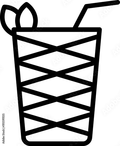 Pina Colada Line Icon, Tropical Pina Colada line icon, Cocktail Pina Colada line icon, Summer Pina Colada line icon