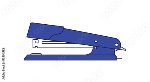 Modern blue stapler for office supplies and organization