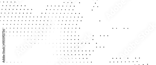 Abstract monochrome halftone pattern. Futuristic panel. Grunge dotted backdrop with circles, dots, point. Design element for web banners, posters, cards, wallpapers, sites. Black and white color