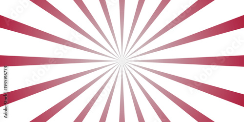 Bold Red and White Sunburst Background with Sharp Rays for High- Impact Design and Retro Aesthetics radial