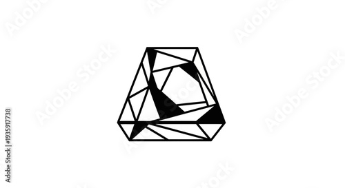 Geometric Shape Abstract Black Design Element.