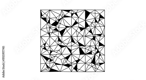 Geometric Pattern with Triangles and Lines.