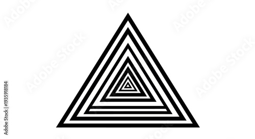 Geometric Triangle Shapes in Black White.
