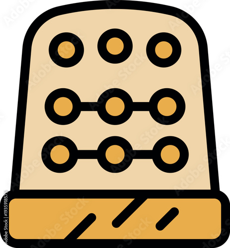 Classic metal thimble with holes, essential tool for protecting fingers during sewing and needlework