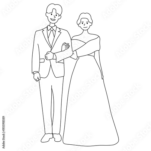 vector illustration of a couple