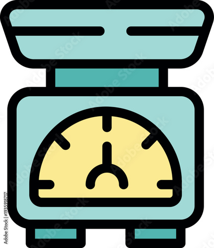 Kitchen scale displaying weight measurement, essential tool for precise cooking and baking