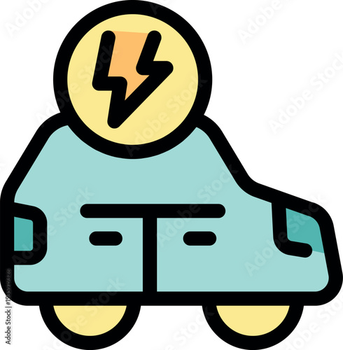 Eco friendly vehicle symbolizing electric power for a greener future