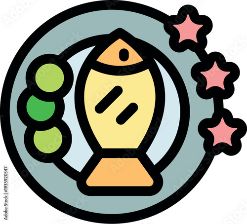 Grilled fish served with green peas, receiving a three star rating, symbolizes a delicious and healthy meal