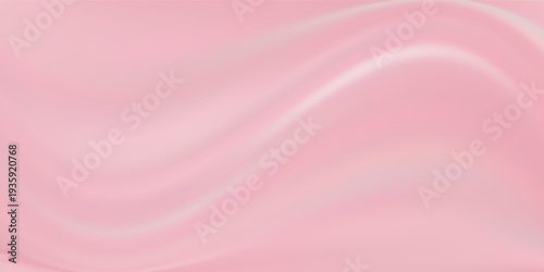 Strawberry cream yogurt swirl vortex background. Pale pink milk texture with spiral pattern, soft pastel colored abstract dairy product bg. Smoothie or ice cream decoration, food packaging element.