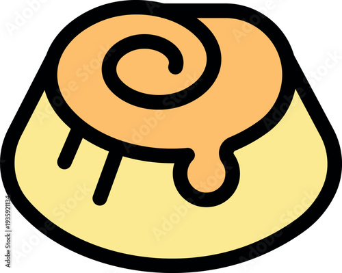 Sweet cinnamon roll pastry with icing dripping down the sides, perfect for a breakfast treat or snack