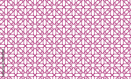 Festival pattern background | Greeting card seamless dark magenta pattern design | Islamic pattern background for card, cover, book, web